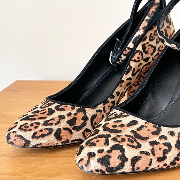 White House Black Market Bethenny Leopard Print Shoes Sz 9 - Picture 7 of 11